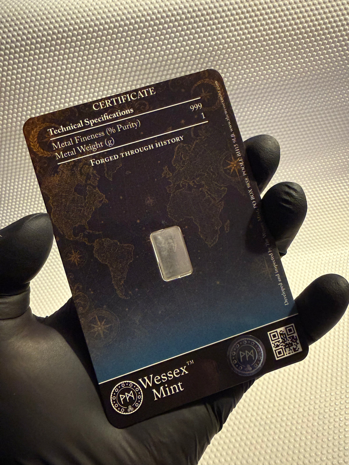 Wessex Mint Britannia 1g Silver .999 Fine Bullion Bar