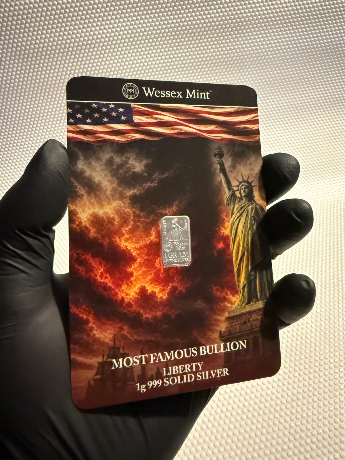 Wessex Mint Liberty 1g Silver .999 Fine Bullion Bar