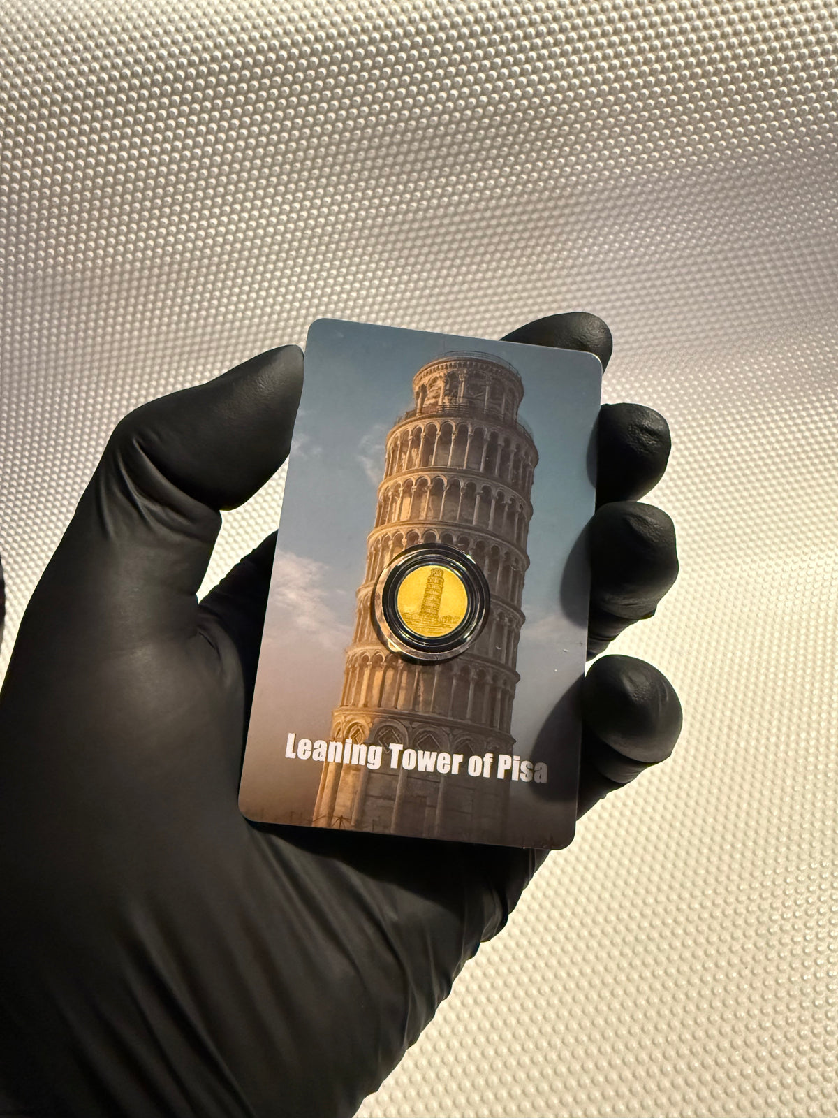Leaning tower of Pisa 24k gold 1/1000th oz
