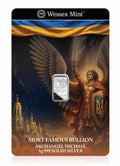 Wessex Mint 1g Silver .999 Fine Bullion Bar - Archangel Michael Design