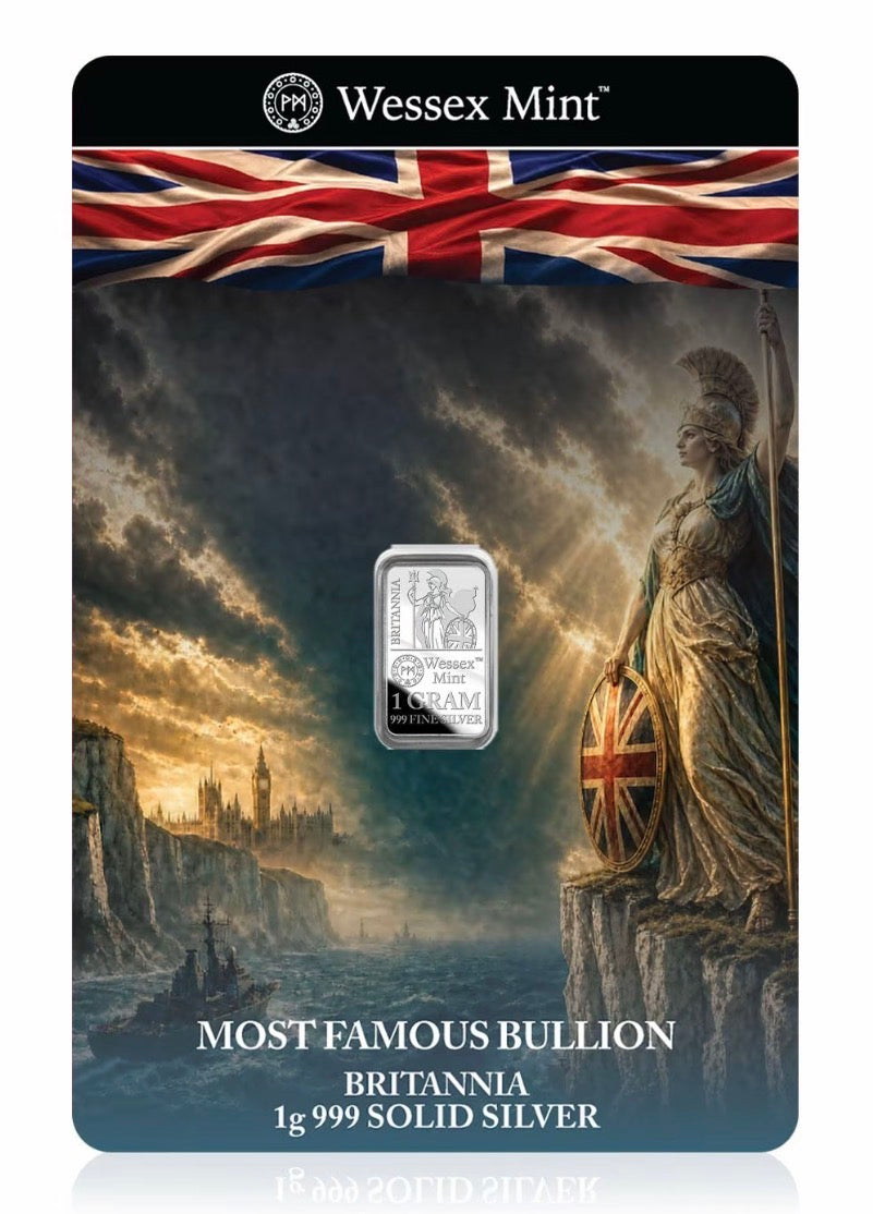 Wessex Mint Britannia 1g Silver .999 Fine Bullion Bar
