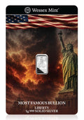 Wessex Mint Liberty 1g Silver .999 Fine Bullion Bar