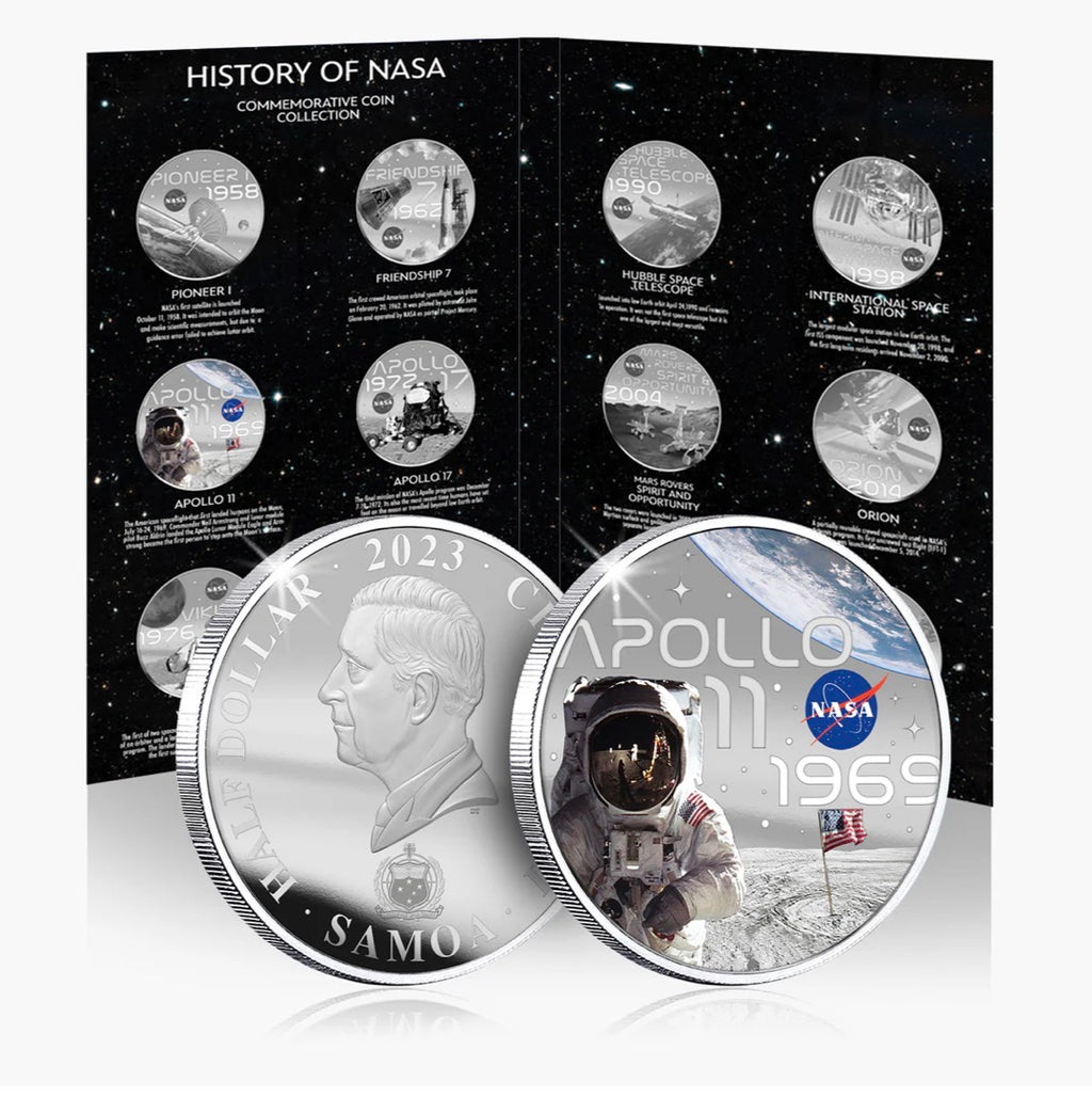The Official History of NASA 2023 Coin Collection book+First Coin Limited To 9999