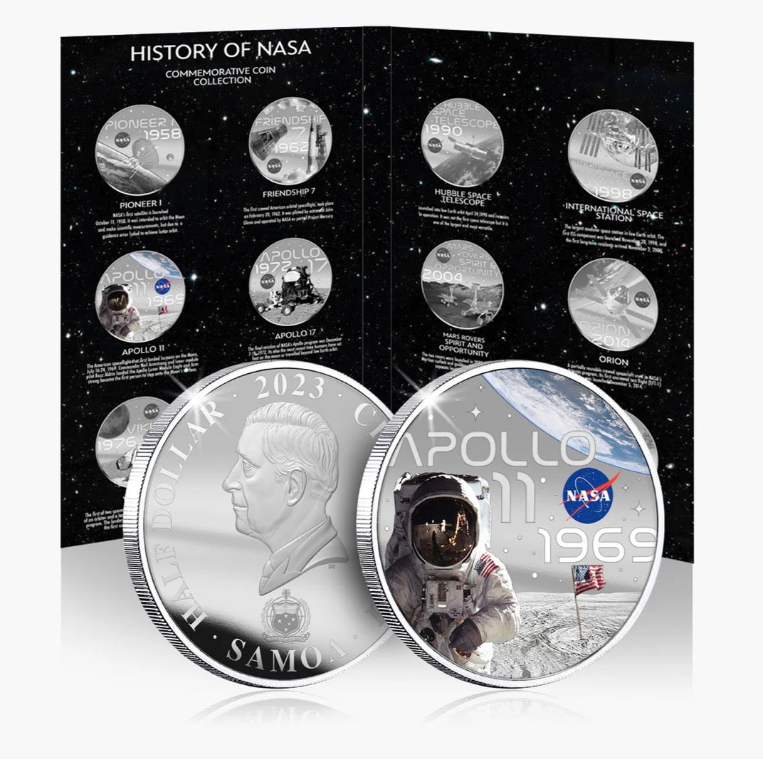 The Official History of NASA 2023 Coin Collection book+First Coin Limited To 9999