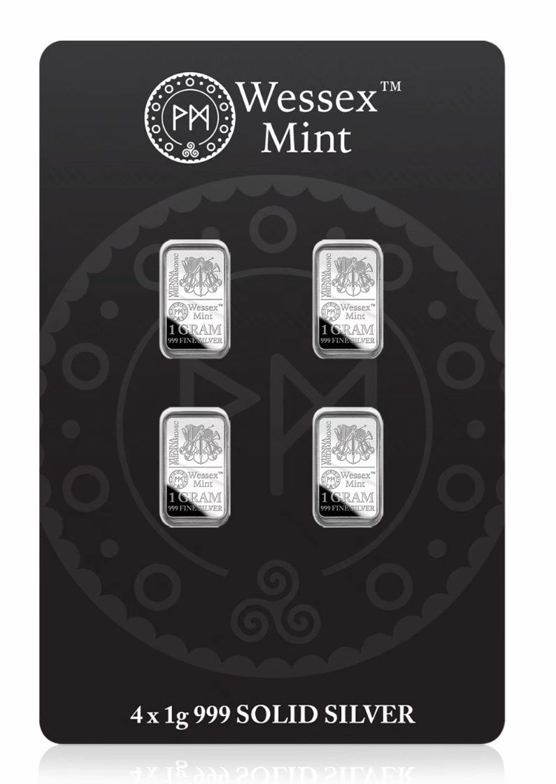 Wessex Mint Vienna Philharmonic 4 x 1g
.999 Fine Silver Bar Set