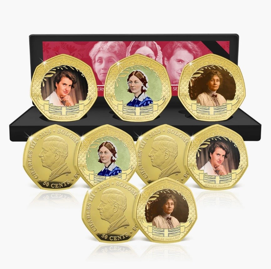 International Women's Day 2025 Coin Box Set Edition 24k gold plated limited to 99 pieces